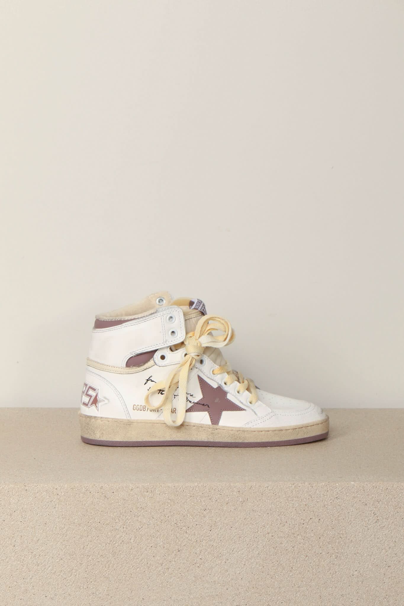 Shop Golden Goose - Sneakers - Sky Star Sneakers - White/Pink/Beige -  BYLOTTE