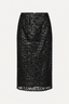 Rotate - Rok - Sequins Midi Skirt - Black