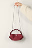 Ganni - Tas - Bou Bag Mini Soir Satin - Dark burgundy