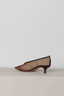 Le Monde Béryl - Sandalen - Babouche Kitten Heel Mesh - Brown