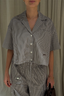 Ganni - Top - Check Cotton Cropped Bowling Shirt - Chicory Coffee