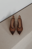 Le Monde Béryl - Sandalen - Babouche Kitten Heel Mesh - Brown