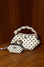 Ganni - Tas - Bou Bag Mini Print Dots - Egret