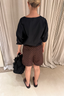 Ganni - Short - Printed Flyweight Nylon Boxer Shorts - Chicory Coffee