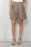 RÓHE - Short - Tailored Wide Leg Shorts - Khaki