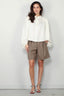 RÓHE - Short - Tailored Wide Leg Shorts - Khaki