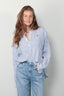 Ralph Lauren - Blouse - N W Crp ST Long Sleeve Button Front Shirt - White / Blue