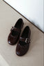 Posa - Ballerina's - Vita Ballerina Western Croco Leather - Dark Brown