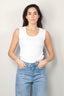 RÓHE - Top - Rib Tank Top - Optic White