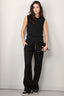 Golden Goose - Top - Sleeveless Slim T-shirt Beaded Embroidery - Black