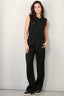 Golden Goose - Top - Sleeveless Slim T-shirt Beaded Embroidery - Black