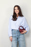 R13 - Blouse - Crossover Bubble Shirt - EOE Light Blue