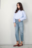 R13 - Blouse - Crossover Bubble Shirt - EOE Light Blue