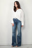 R13 - Blouse - Drop Neck Shirt -  White