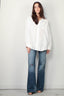 R13 - Blouse - Drop Neck Shirt -  White