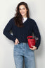 Denimist - Trui - V-Neck Cable Sweater - Navy