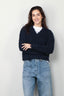 Denimist - Trui - V-Neck Cable Sweater - Navy