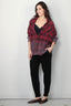 R13 - Blouse - Drop Neck Workshirt - Dip Dye Red Plaid