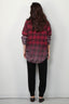 R13 - Blouse - Drop Neck Workshirt - Dip Dye Red Plaid