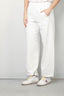 forte_forte - Broek - Diagonal Cotton Fleece Twisted Pants - Bianco