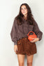 R13 - Hoodie - Balloon popover hoodie -  Brown