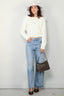 Rotate - Sweater - Lace Collar Knit Sweater -  Blanc de blanc