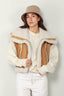 Halfboy - Jas - Mini shearling vest -  Honey