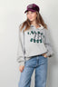 Golden Goose - Hoodie - Ribbed Side Fleece Vintage Printed - Grey Melange / Black / Jelly Bean