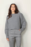 Halfboy - Trui - Alice crew neck -  Light grey melange