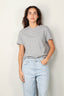 RÓHE - T-shirt - Slub melange cotton t-shirt -  Light grey melange