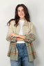 R13 - Blouse - Drop neck workshirt -  Gradient bleach green plaid