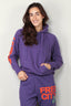 FREE CITY - Hoodie - Circa '99 Neighborhood Letsgo polyblend fluff -  Purlple floor