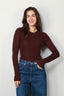 6397 - top - NSW353 Skinny Crew - brown