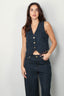 Ganni - Gilet - Fluffy Denim Waistcoat  -  Rinse