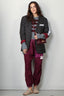 Halfboy - Trui - Alice crew neck -  Melange/bordeaux