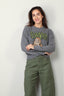 Ganni - Trui - Graphic Wool Mix Bunny Crewneck - Frost gray