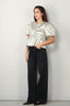 Ganni - Top - Metallic Cloque Peplum Blouse - Gold / Silver