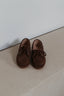 Posa - Loafers - Boat Loafer Perforated Suede - Dark Brown