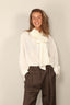 Forte_Forte - Top - Chic Taffetas Shirt With Detachable Bow - Borotalco