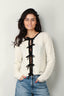 Ganni - Vest - Cashmere Mix Tie String Cardigan - Egret