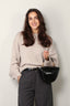 Rotate - Sweater - Knit Crewneck Sweater - Simply Taupe Beige