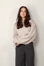 Rotate - Sweater - Knit Crewneck Sweater - Simply Taupe Beige