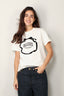 Ganni - T-shirt - Heavy Cotton Bow Relaxed T-shirt - Egret