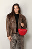 R13 - Jack - Exaggerated shoulder motorcycle jacket -  Brown leather