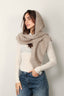 Lisa Yang - Sjaal - Rina Brushed Hooded Scarf -  Mole Brushed