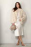 Halfboy - Jas - Short Eco Fur Coat - Cream