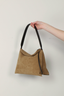 Wandler Tas - Penelope Tote Small - Khaki Suede / Black