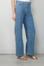 Ganni - Jeans - Fluffy Denim Izey Belt - Mid Blue Stone
