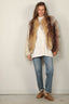 Halfboy - Jack - Faux Fur Bomber - Camel/Black/Off White