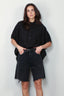 SoSue - Blouse - Cowboy button linen - Black